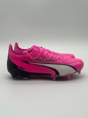 Puma Ultra Ultimate Pink and Black Firm-Ground Soccer Cleats